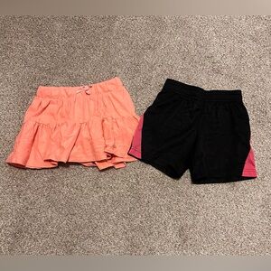 Kids Bottoms Set - Coral and Black